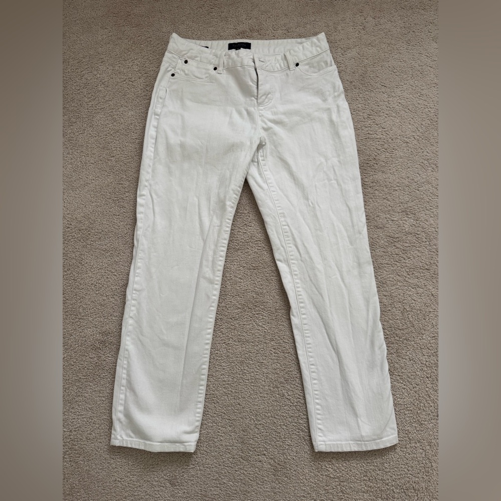 Talbots White Straight Leg Jeans 10P